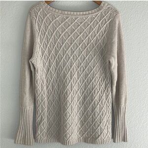 J. Crew Cable Knit Sweater • Cream Beige